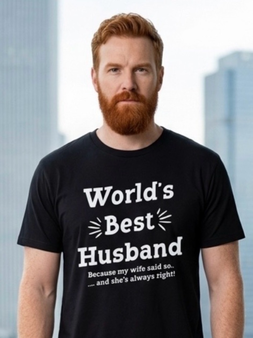 2 for $30 🆕 World's Best Husband Short Sleeve Tee - Black